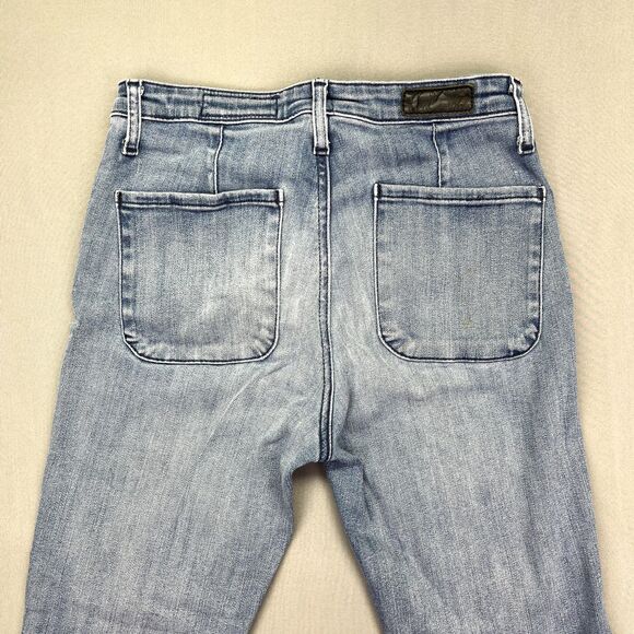 Anthropologie AG Retro Stevie Slim Straight Jeans Size‎ 26R Mid Rise Light Wash - Picture 13 of 16